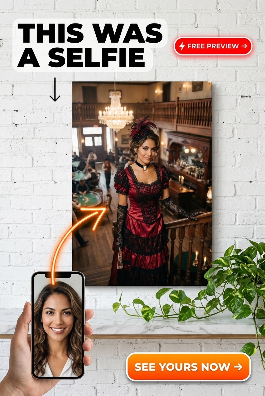 Portret Western Saloon Belle dla Niej