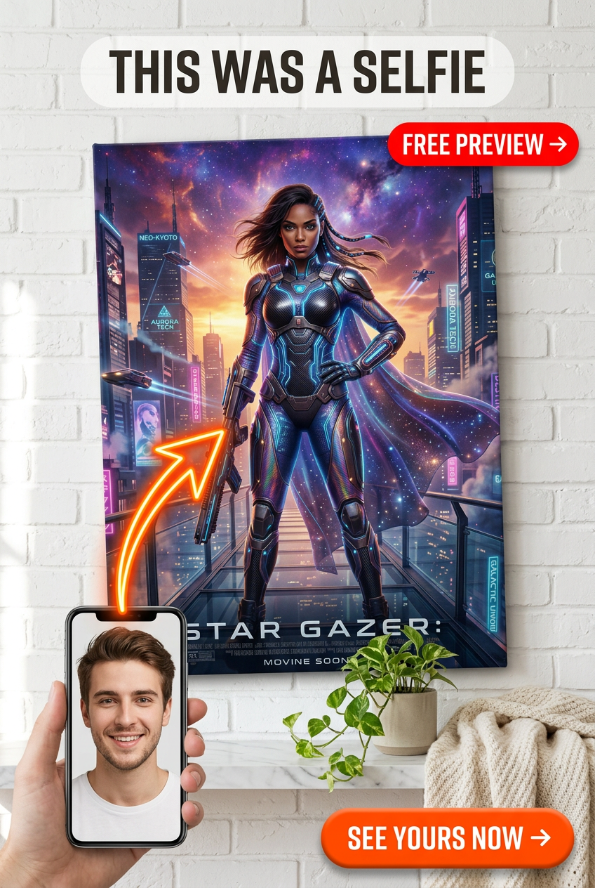 Epic Sci-Fi Heroine Portrait: Galactic Visionary