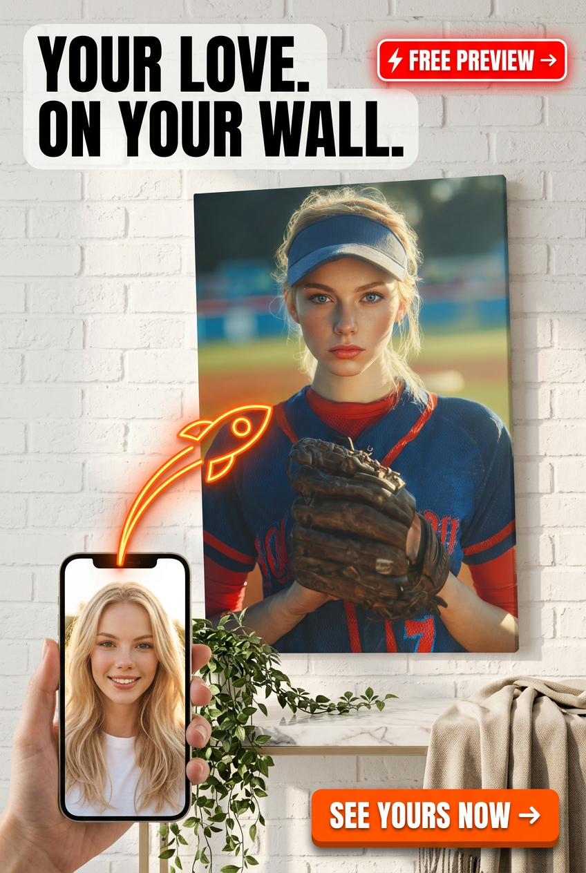 Custom Athlete Woman Portrait — Personalized Canvas from Photo