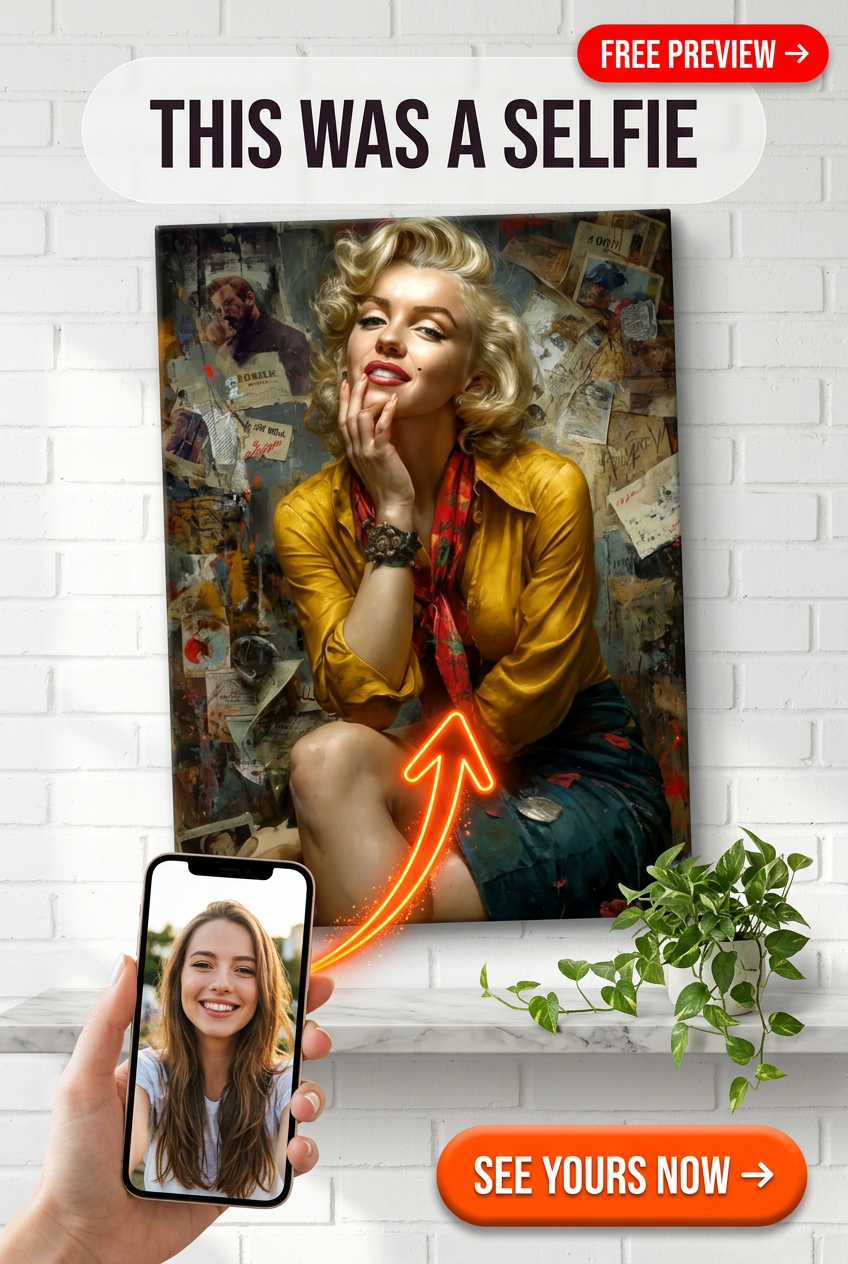Custom Pop Art Woman Portrait — Whimsical Canvas from Photo