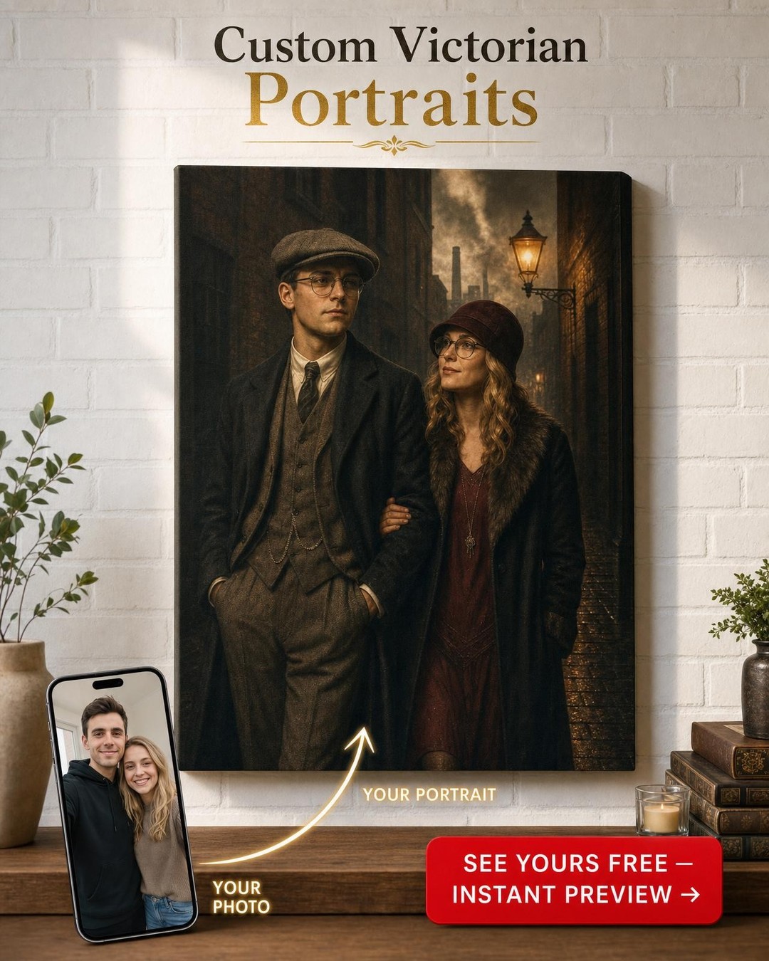 Timeless 1920s Portrait Gift — Unique & Personal