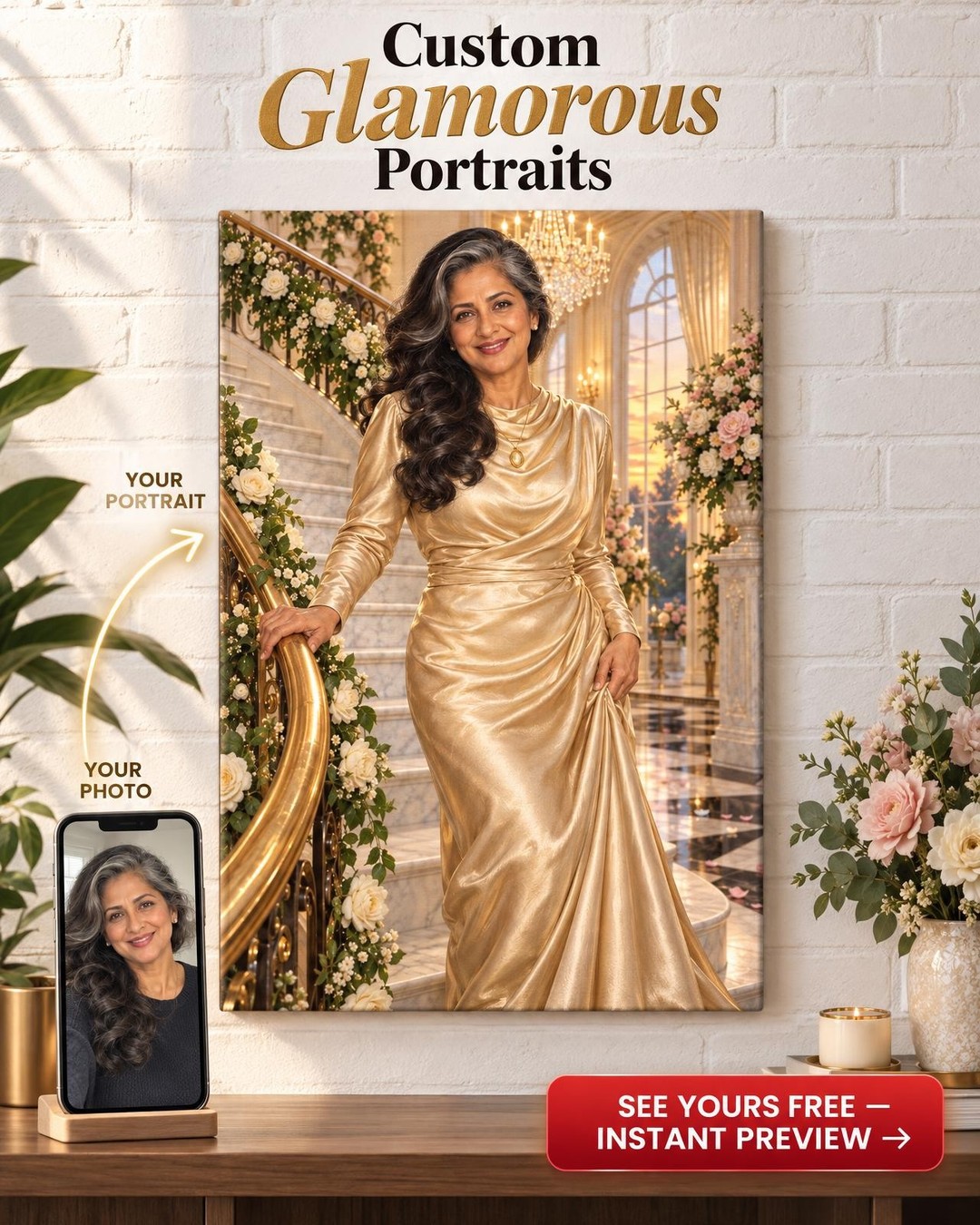 Grand Entrance Custom Portrait from Photo | Personalized Reality Star Gift