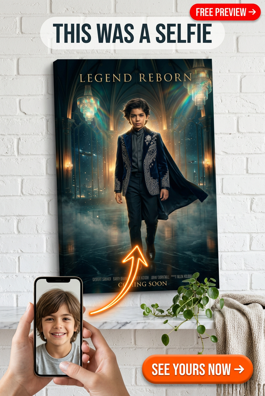 Retrato Personalizado: Vislumbre de Elegância para Menino