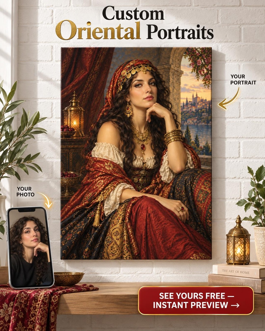 Captiv Fantasy Portrait Custom Portrait from Photo | Personalized Canvas Gift