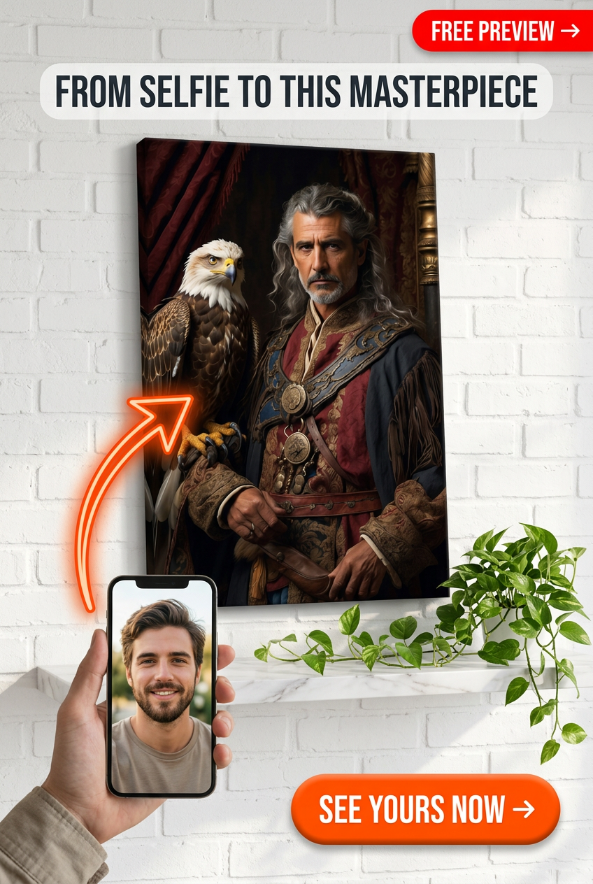 Medieval-Inspired Portrait - Custom Gift | Premium Canvas Portraits