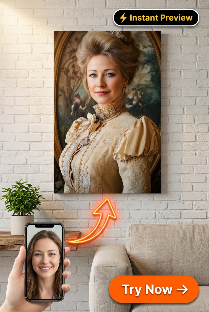Victorian-Inspired Custom Portrait from Photo | Personalized Gift for Her