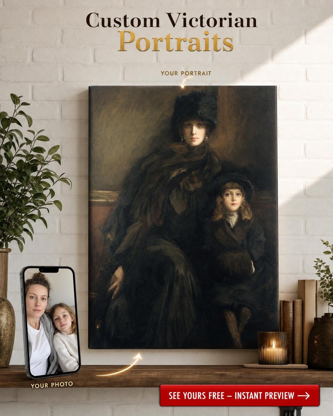 Custom Portrait from Photo | Personalized Canvas Gift