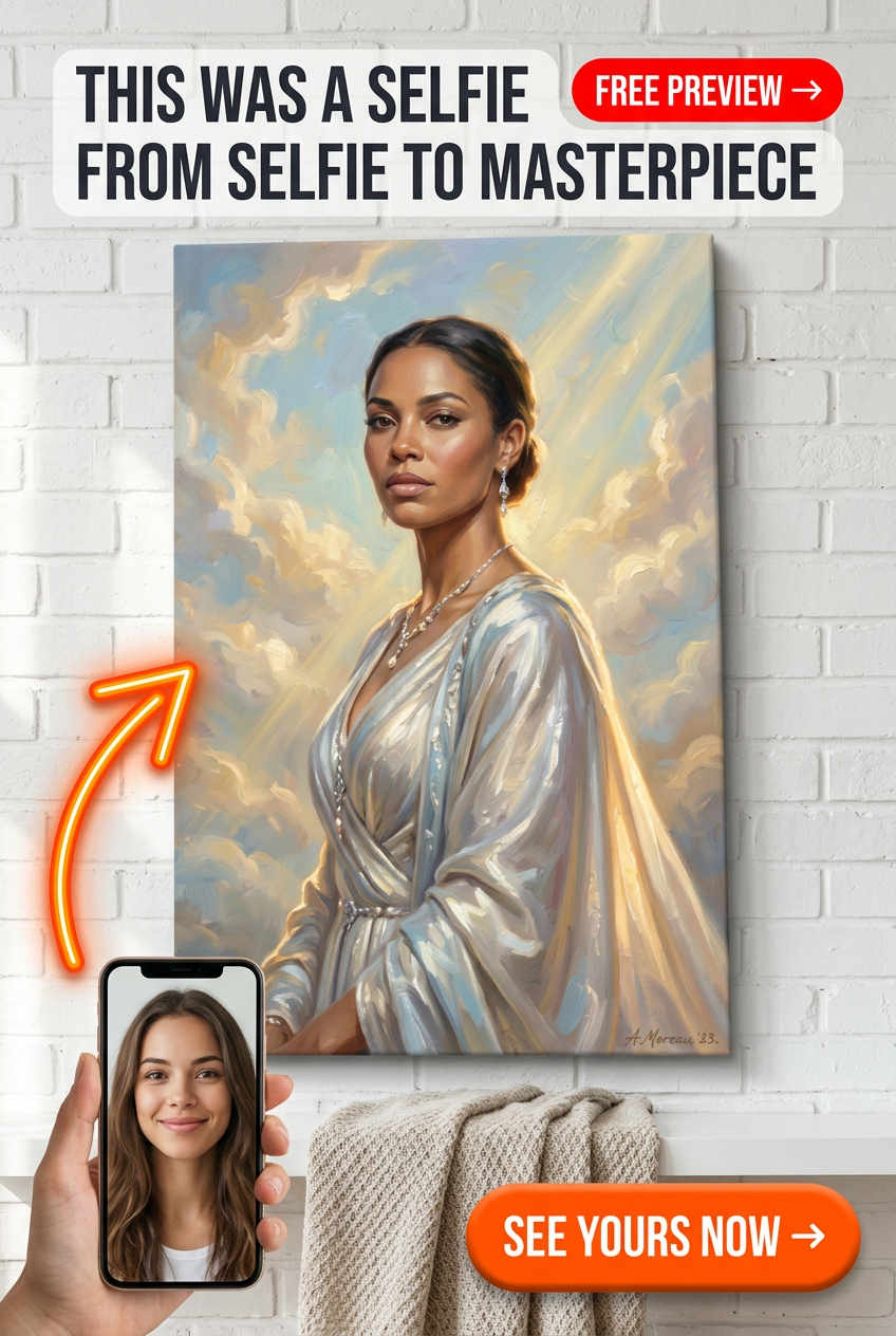 Custom Greek God Woman Portrait — Regal Canvas from Photo