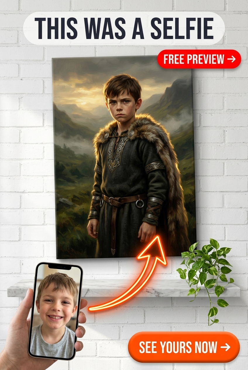 Wikinger Krieger Portrait für Jungen