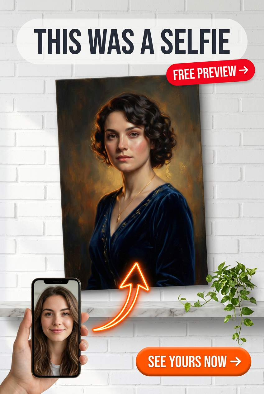 Custom Victorian Woman Portrait — Regal Canvas from Photo
