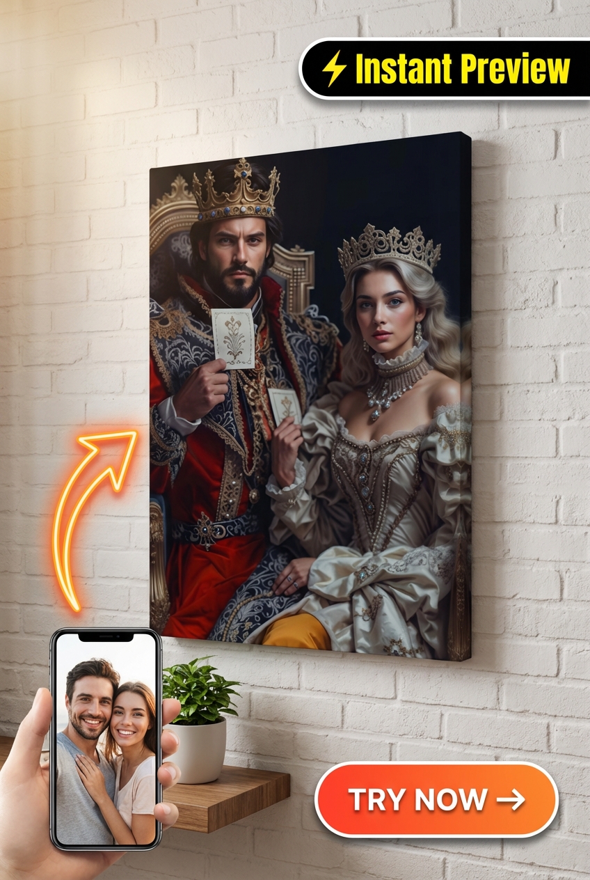 Royal Custom Portrait - Personalized Gift | Premium Canvas Portraits