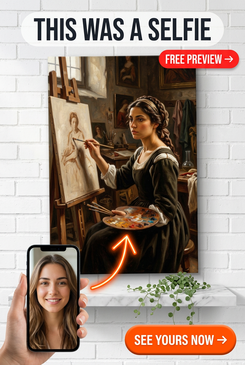 Custom Renaissance Woman Portrait — Serene Studio Canvas