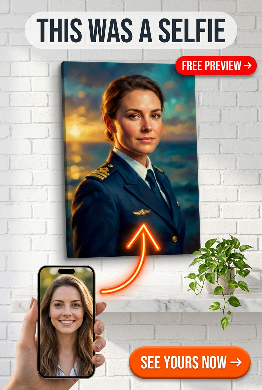 Portrait Personnalisé de Héros Capitaine - Élégance Héroïque