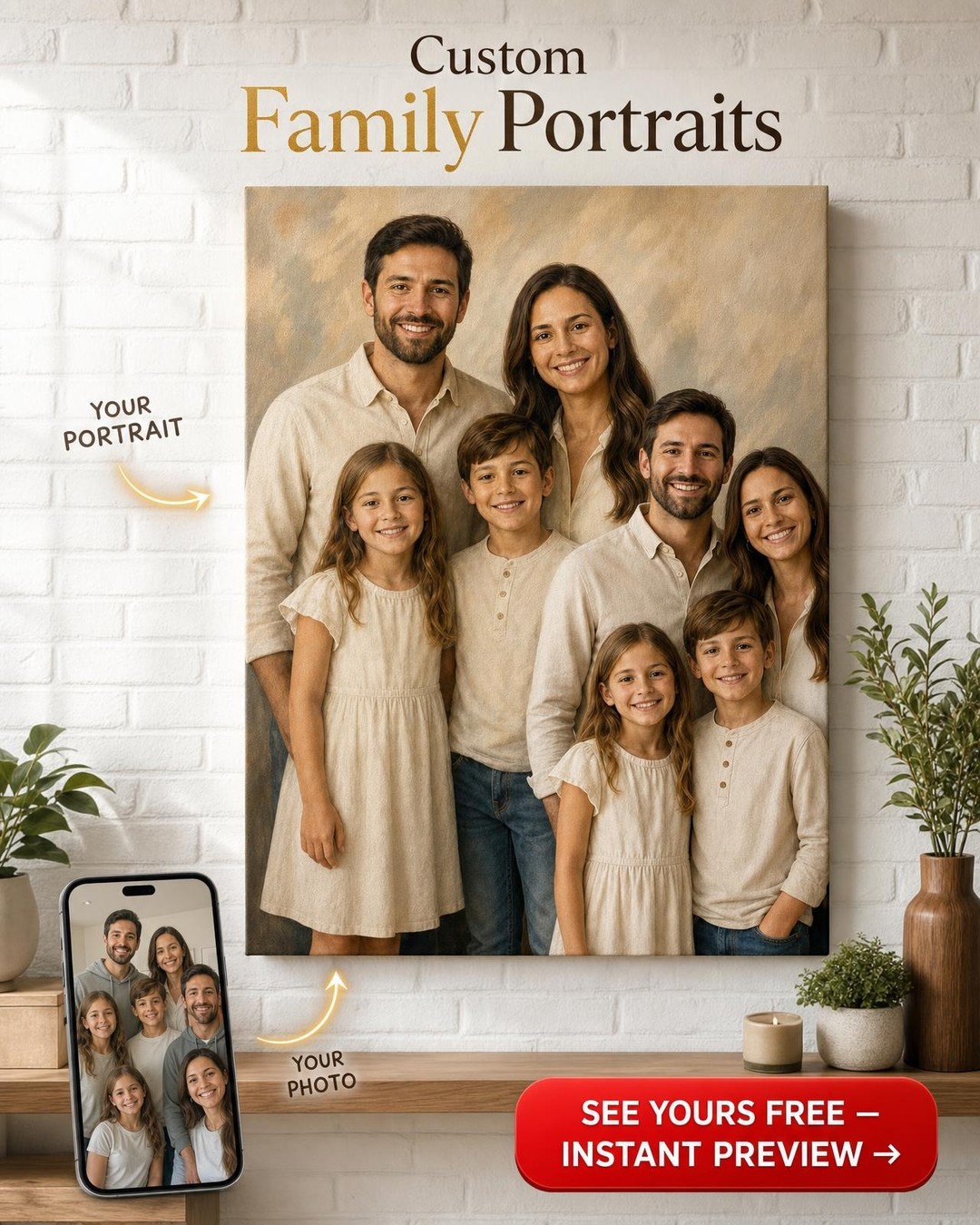 Milestone Gallery Wall Family Portrait