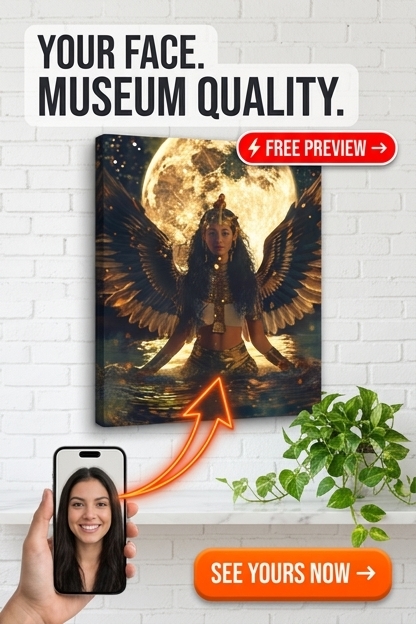 Egyptian-Inspired Custom Portrait from Photo | Personalized Gift for Her