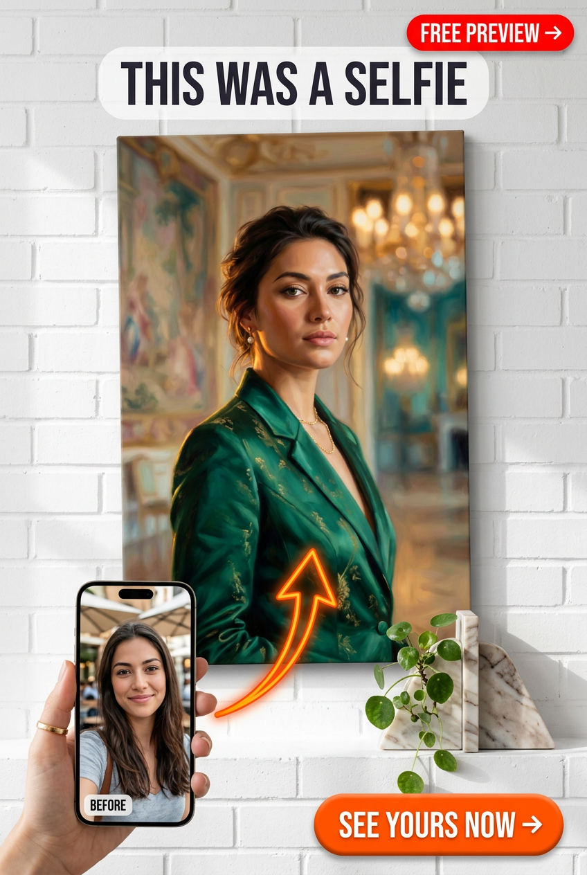 Portret Królewskiej Elegancji: Nowoczesna Sztuka Królewska