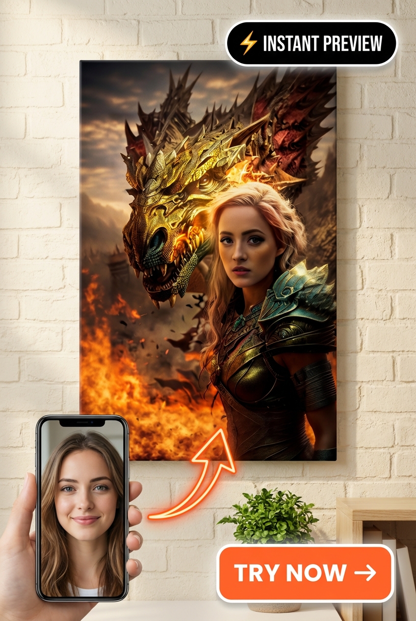 Fantasy Custom Portrait from Photo | Personalized Gift for Her