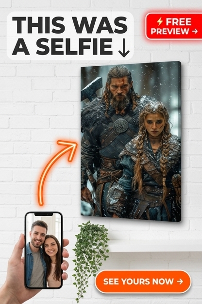Viking Custom Portrait - Personalized Canvas | Premium Canvas Portraits