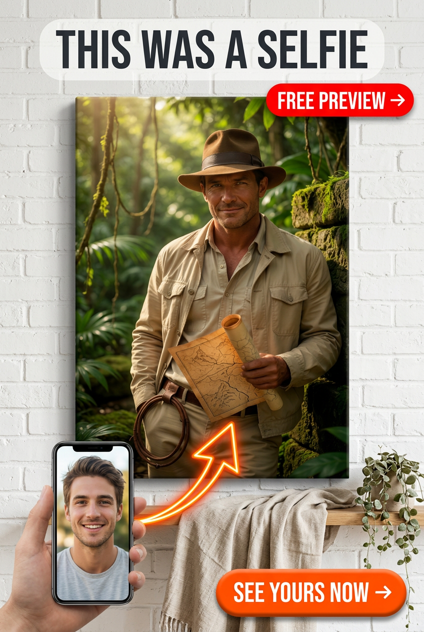 Classic Adventurer Custom Portrait | Premium Canvas Portraits