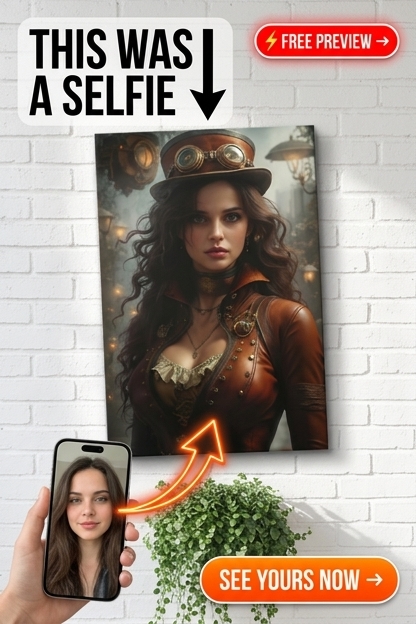 Steampunk Custom Portrait - Personalized Gift | Premium Canvas Portraits