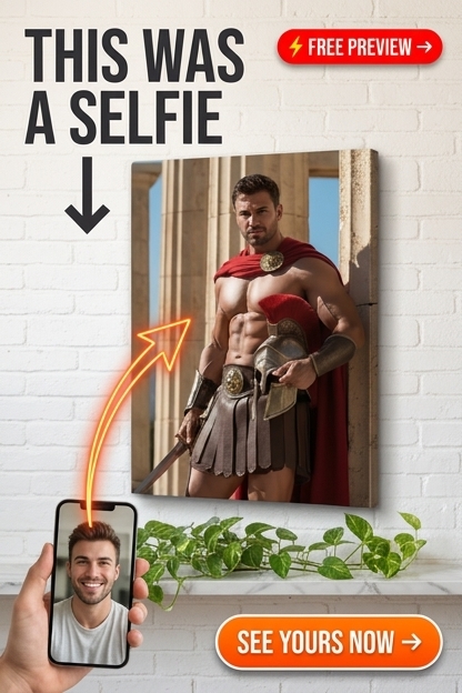 Roman-Inspired Custom Portrait from Photo | Personalized Gift for Him