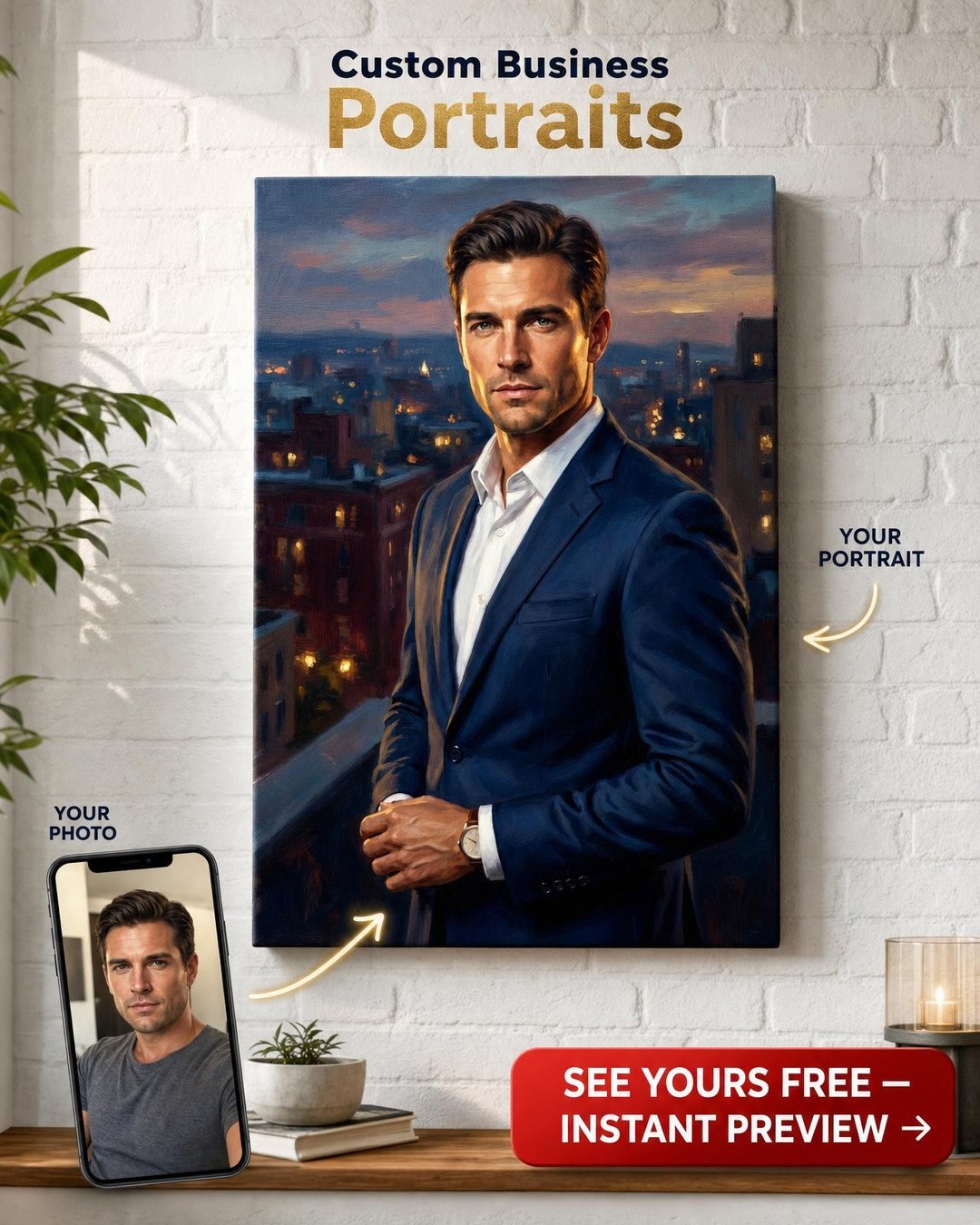 Custom Renaissance Man Portrait — Regal Canvas