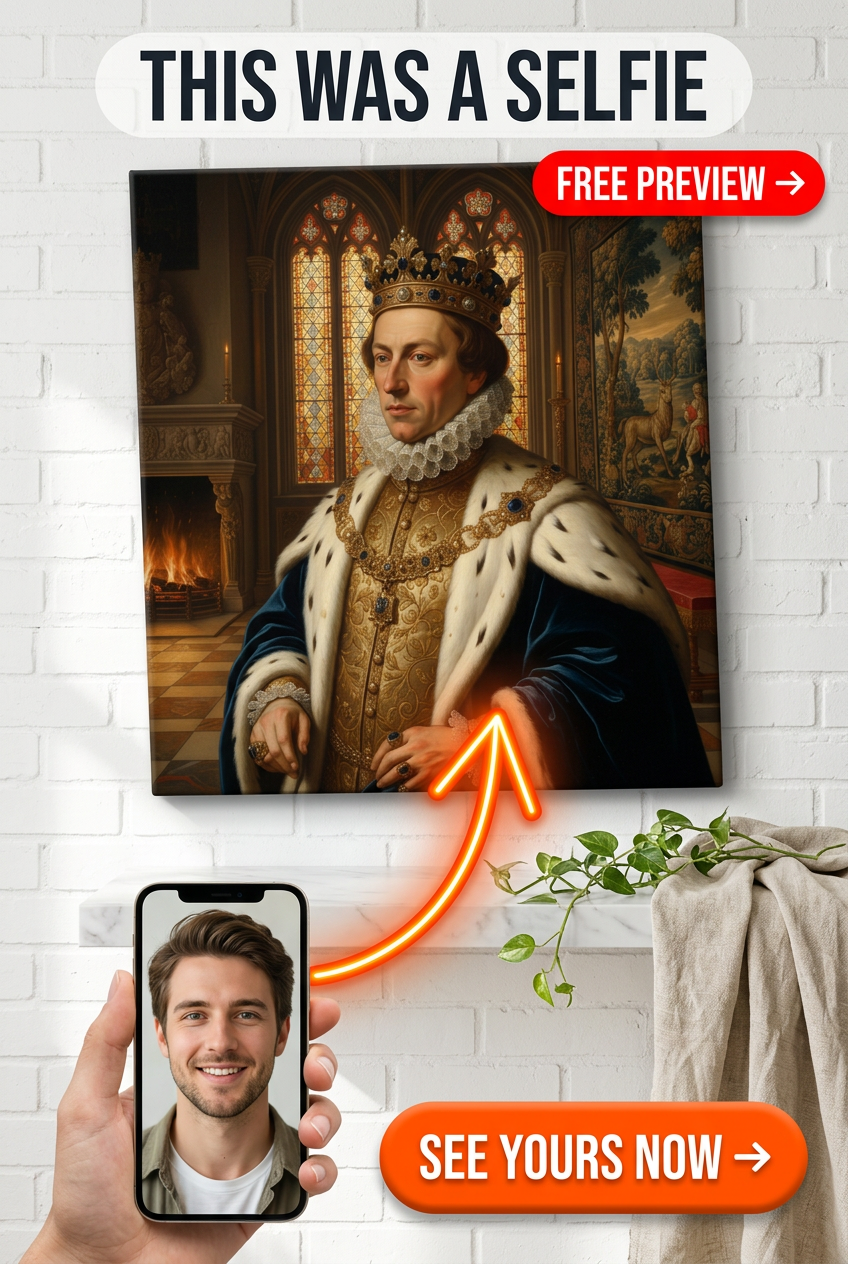 Aangepast Koninklijk Portret - Koninklijke Majesteit voor Persoon