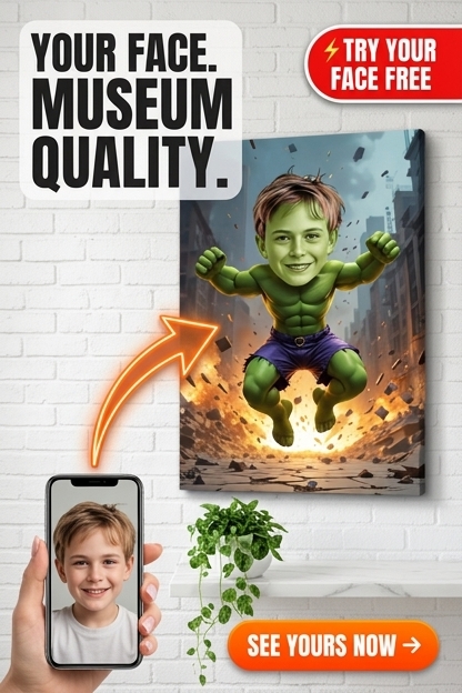 Superhero-Inspired Custom Portrait from Photo | Personalized Gift for Him