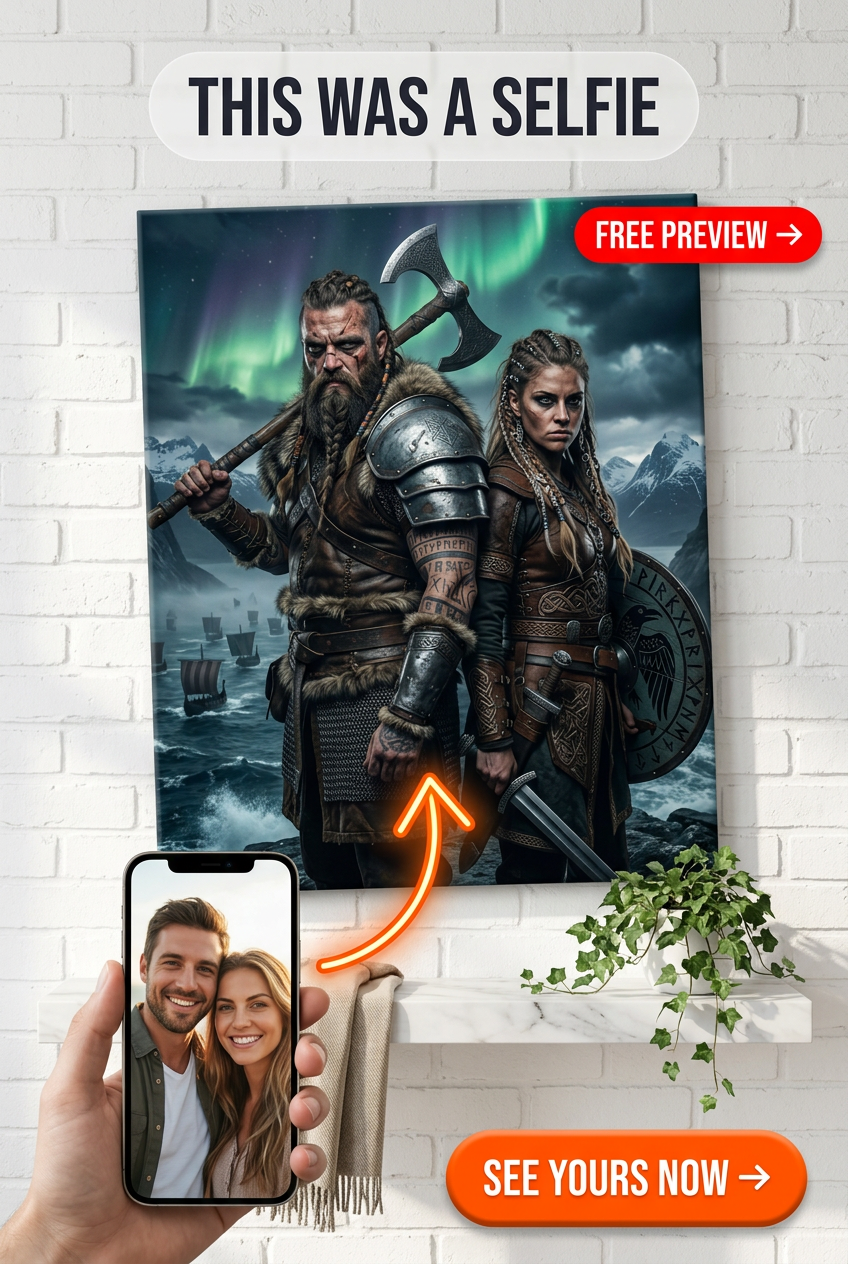 Viking Schildmuur Krijgers Koppel Portret