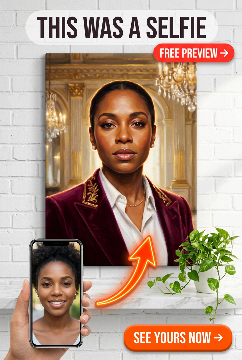 Knighted Grace: Regal Elegance Portrait for Him
