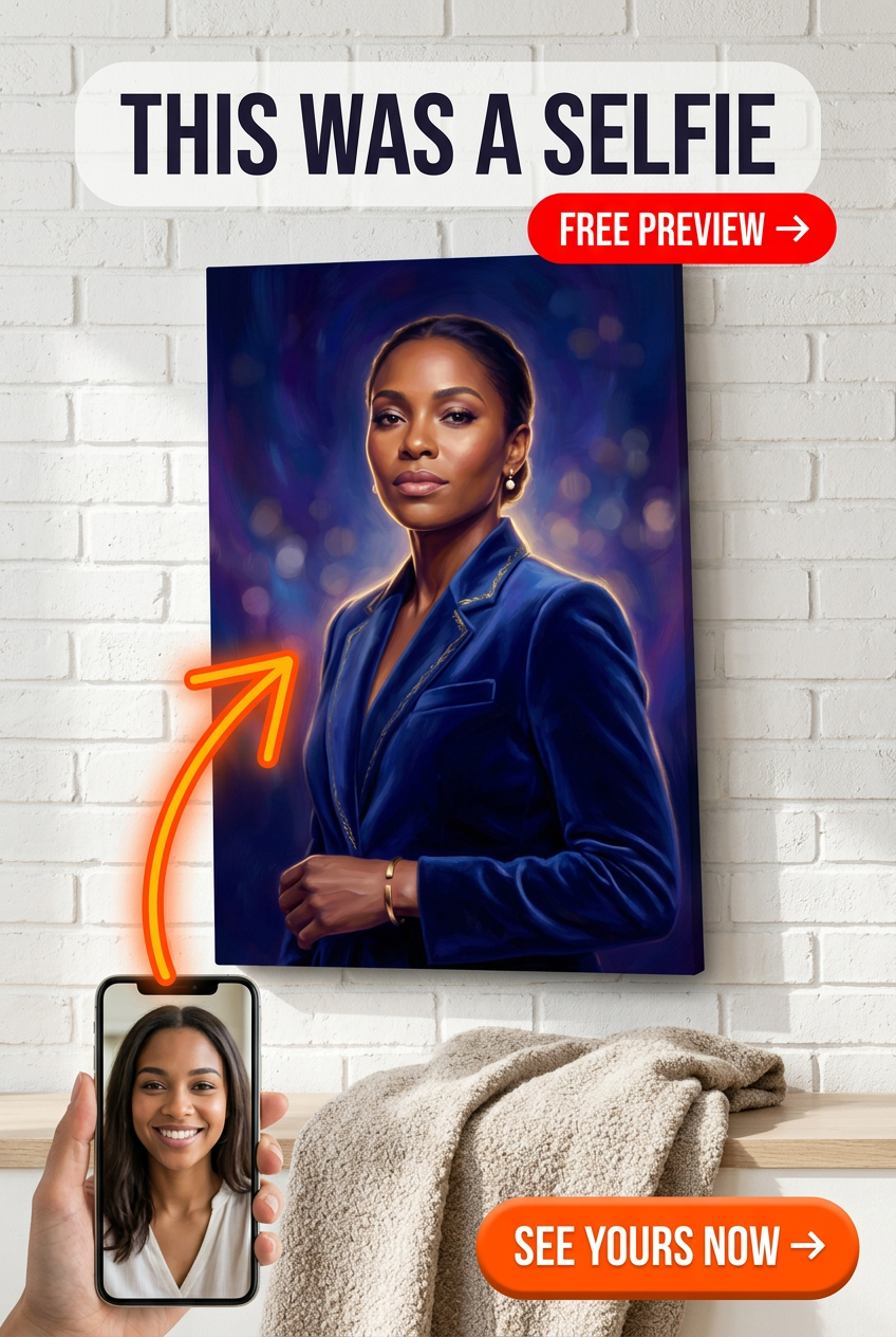Custom Royal Woman Portrait — Regal Canvas from Photo