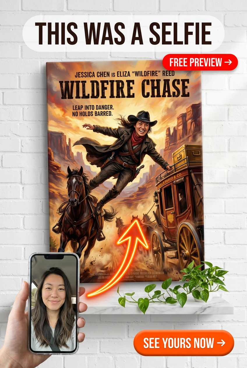 Stagecoach Bandit Cowgirl Portrait | Personalized Cowgirl Gift