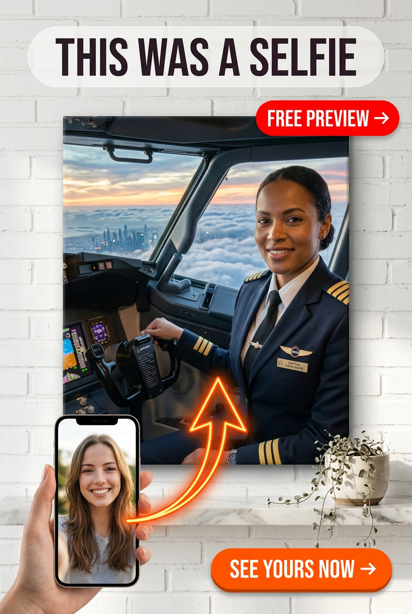 Portrait personnalisé de pilote Sky Captain