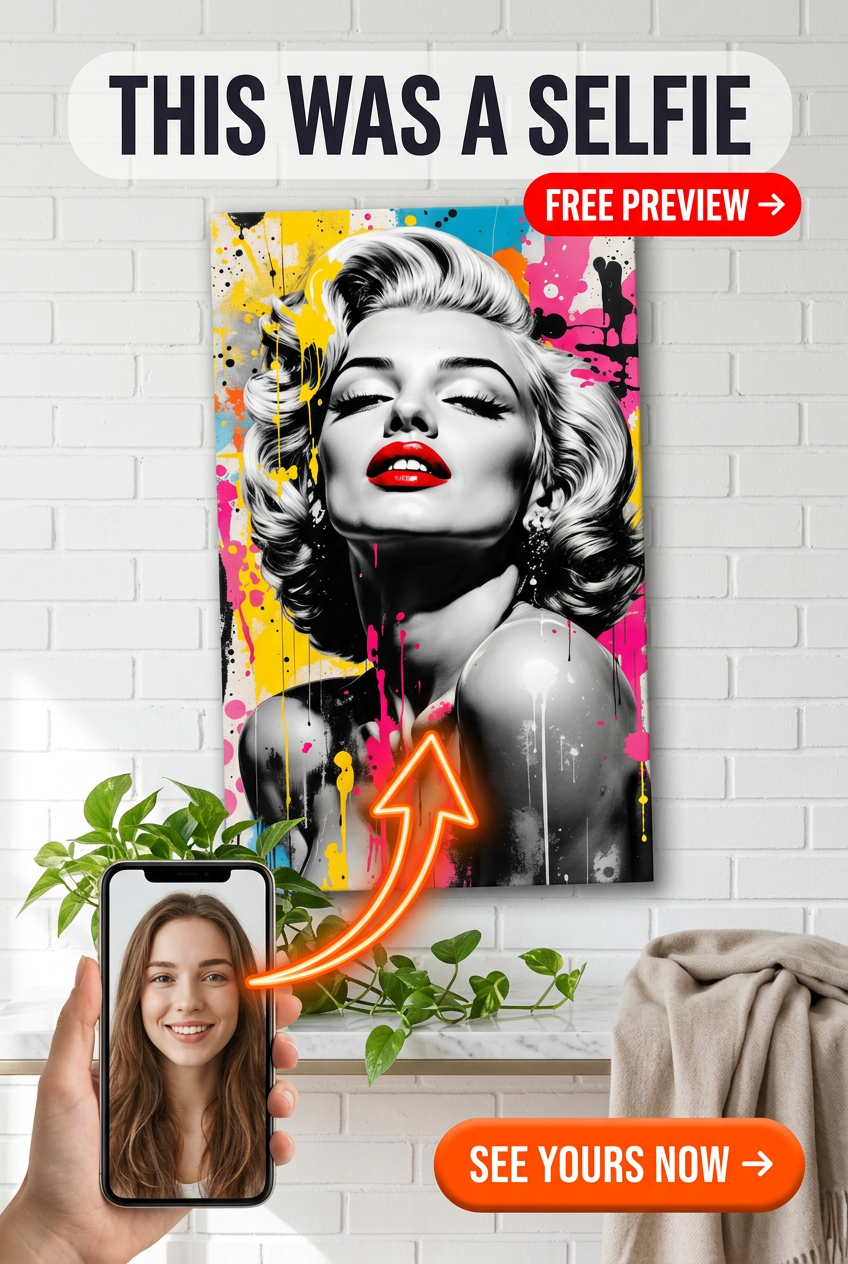 Vintage Hollywood Pop Art Custom Portrait from Photo | Personalized For Her Gift - Gift Ideas for Girlfriend (2026) — Romantic & Unique Personalized Gifts - PortraitGift