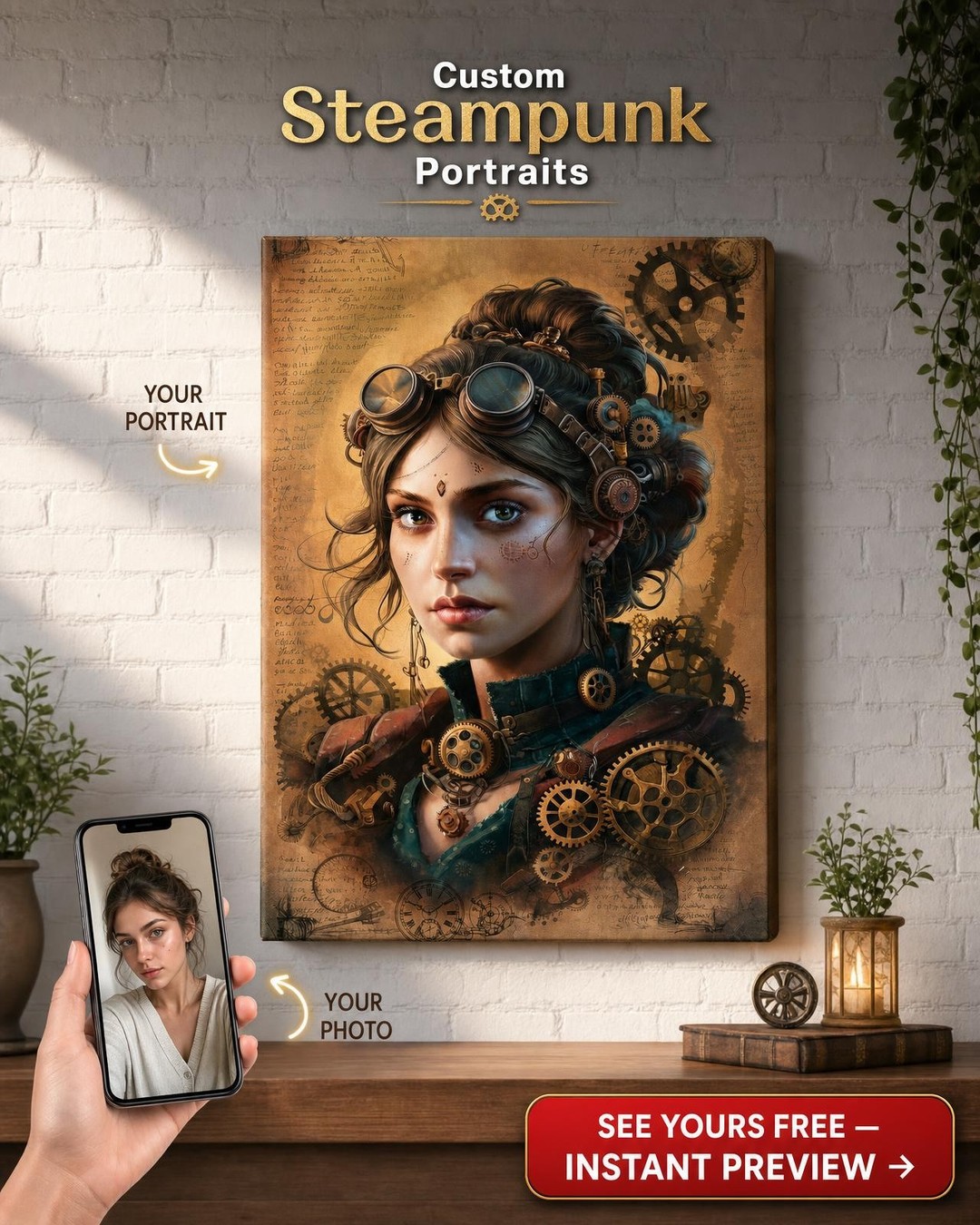 Premium Custom Portrait from Photo | Personalized Canvas Gift