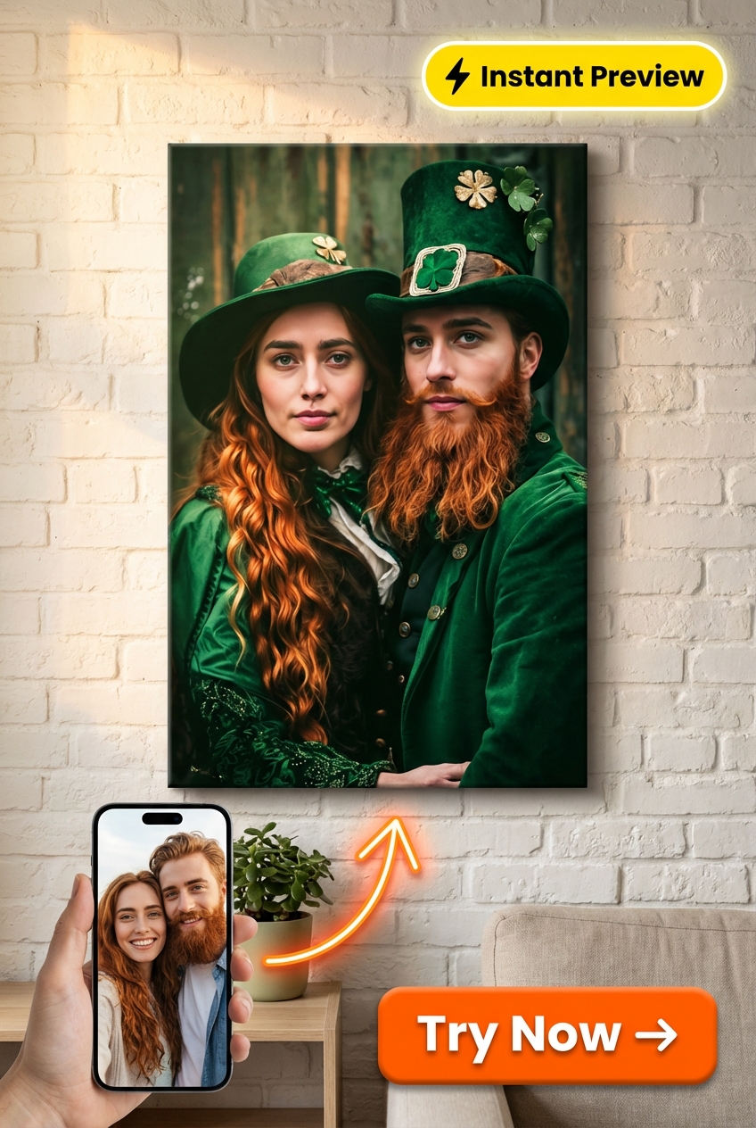 Irish-Themed Custom Portrait from Photo | Personalized Gift for Couples - Best Gift for Someone Who Has Everything (2026 Guide) - PortraitGift