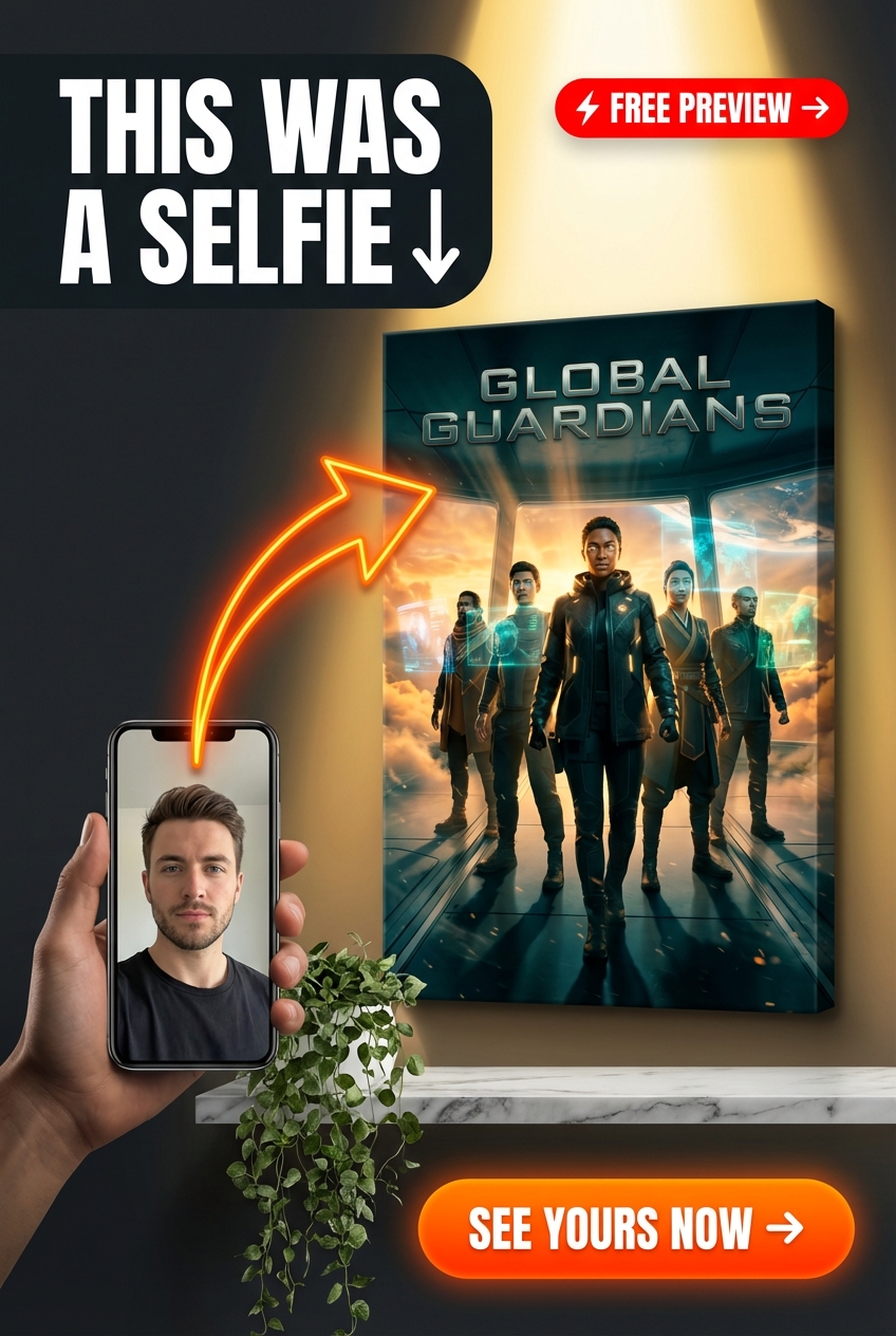 Custom Sci-Fi Single Man Portrait — Heroic Group Canvas
