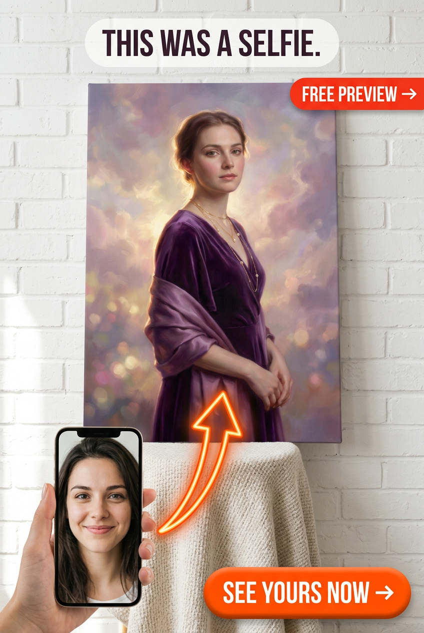 Custom Renaissance Woman Portrait — Regal Canvas Art from Photo