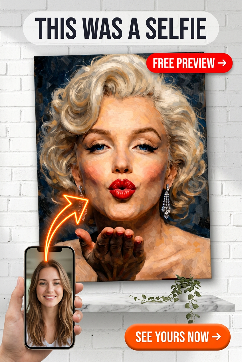 Custom Pop Art Woman Portrait — Whimsical Selfie Canvas for Her