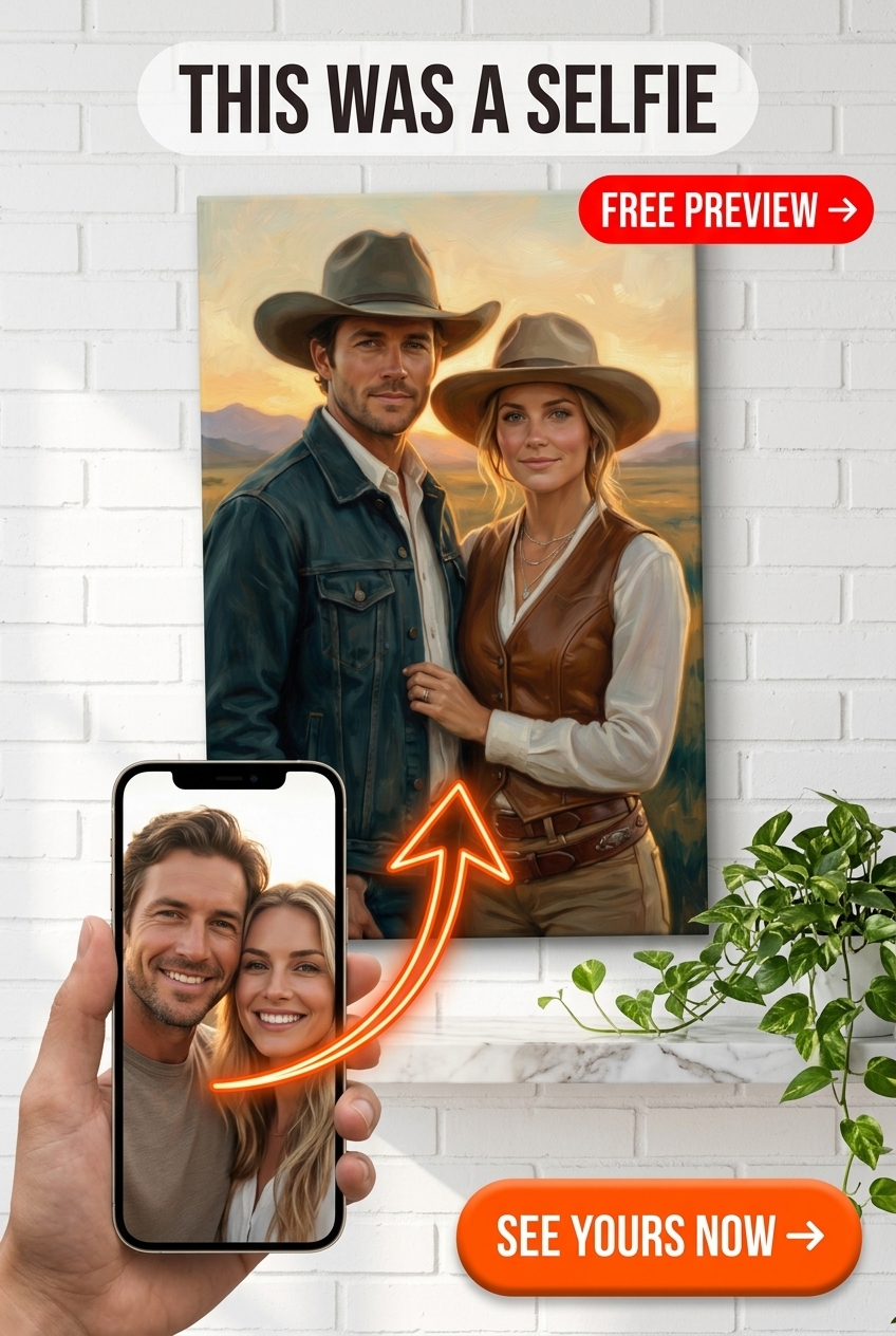 Romance del Oeste - Retrato de Pareja Vaquera