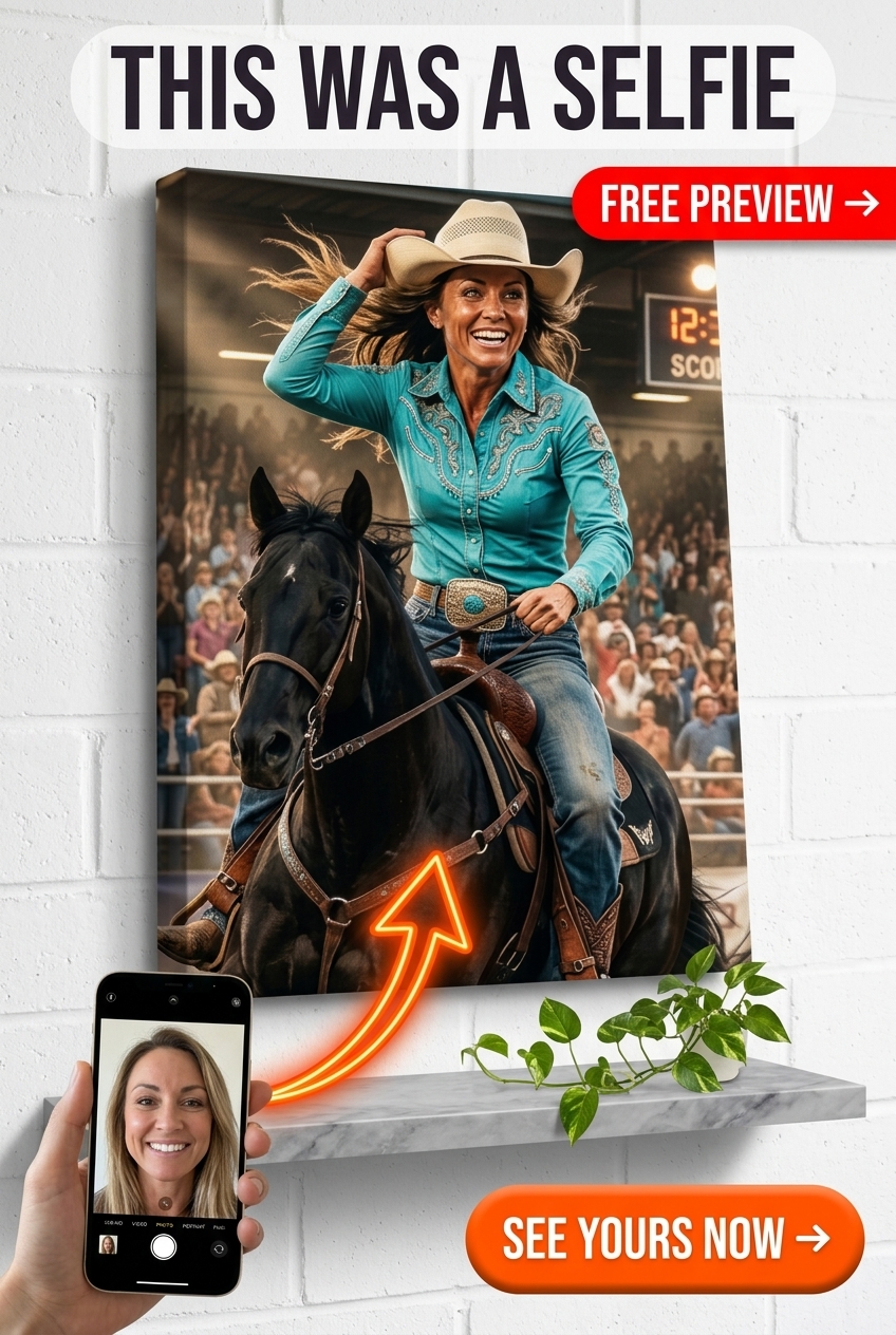 Portrait de Cowgirl Championne de Rodéo