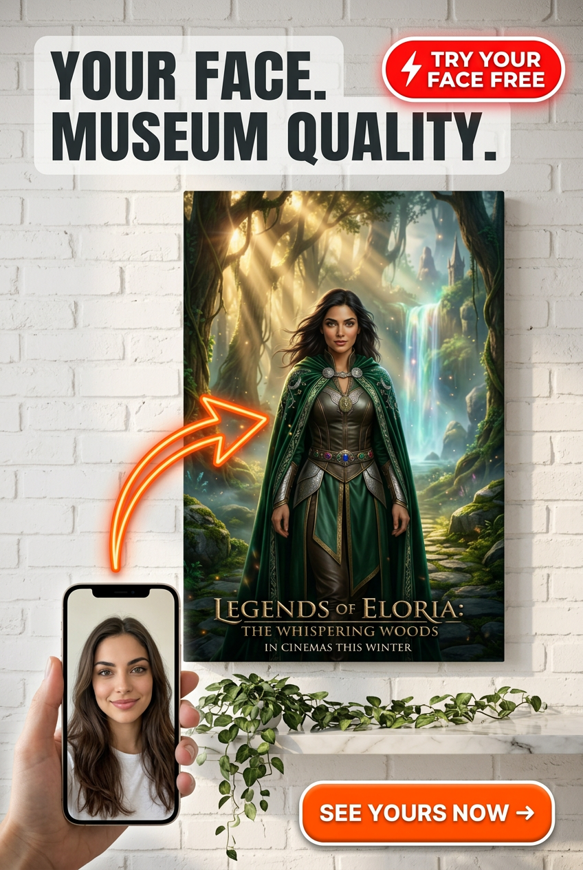 Custom Fantasy Woman Portrait — Heroic from Photo Canvas