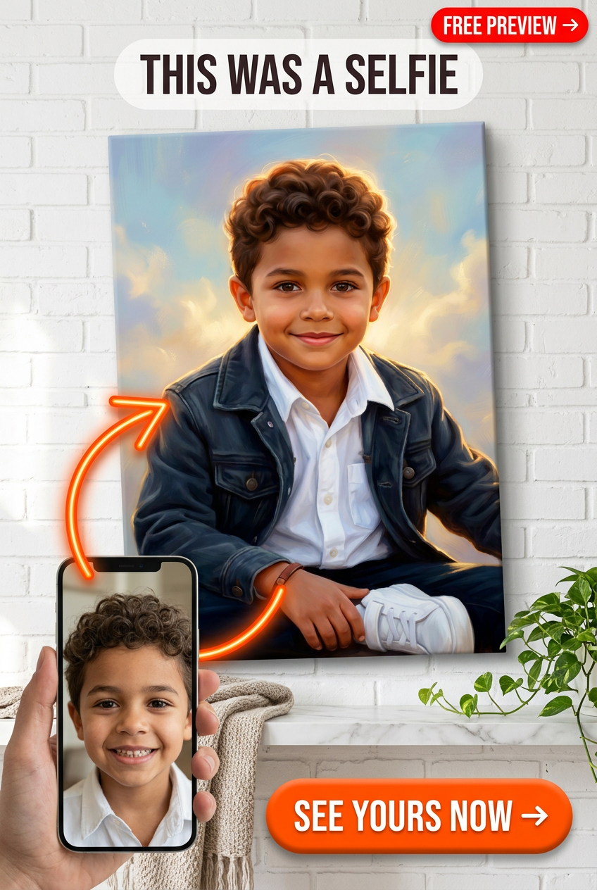Custom Family Portrait: Joyful Innocence Boy