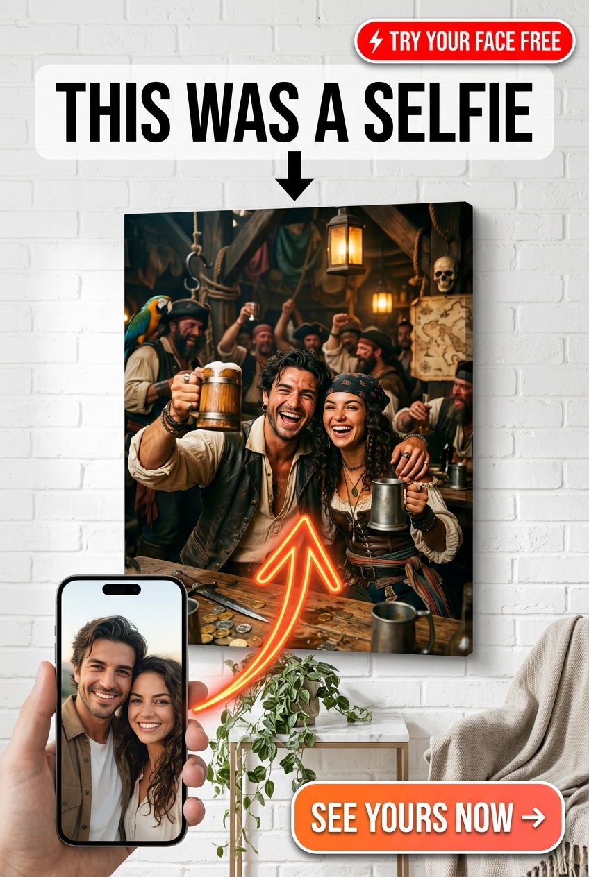 Pirate Tavern Revelry Couple Portrait