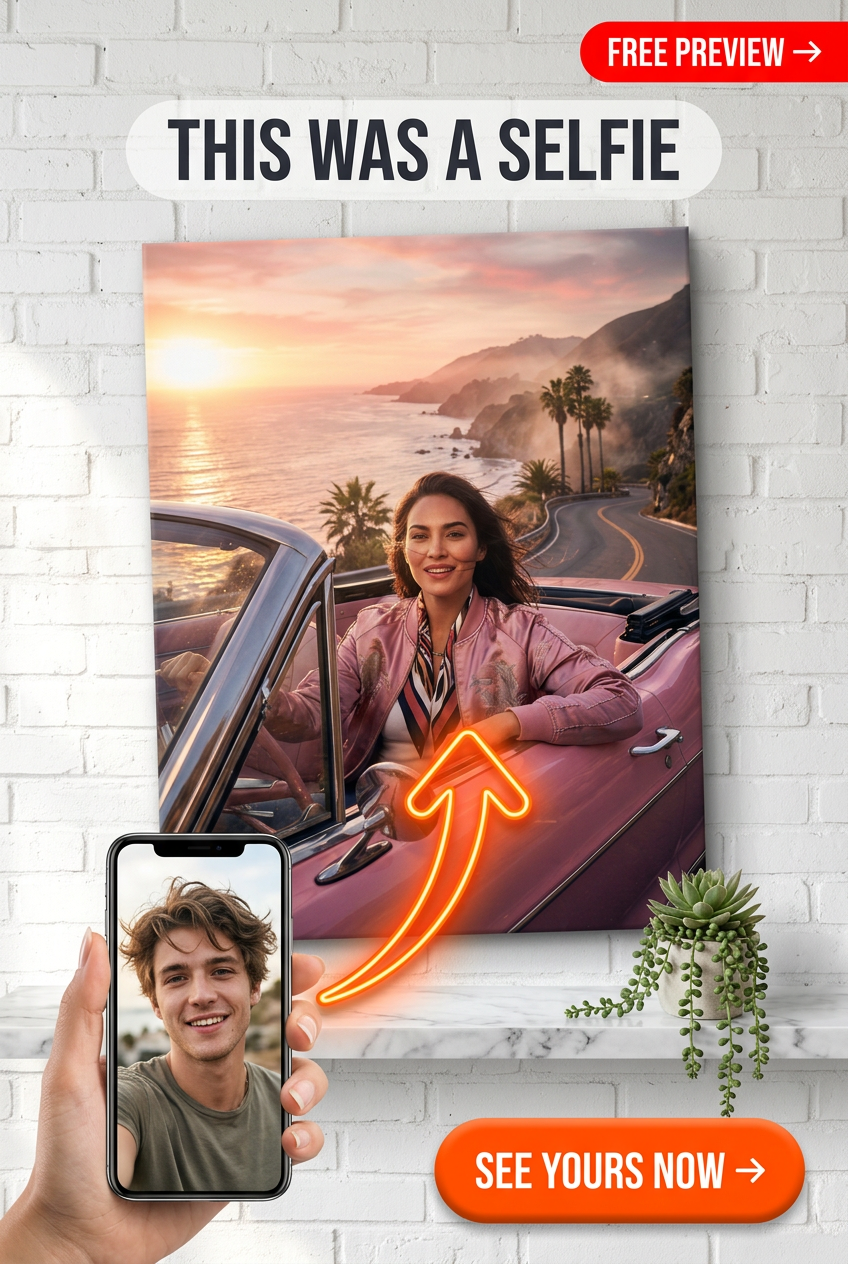 Retrato Personalizado Odisea Rosa Para Él