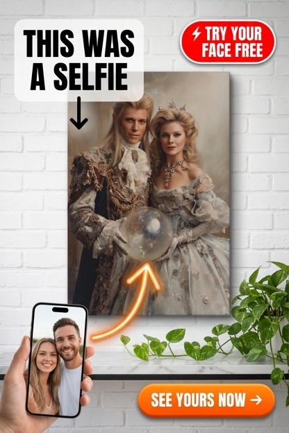 Ritratto Personalizzato a Tema Reale da Foto | Regalo Personalizzato per Coppie