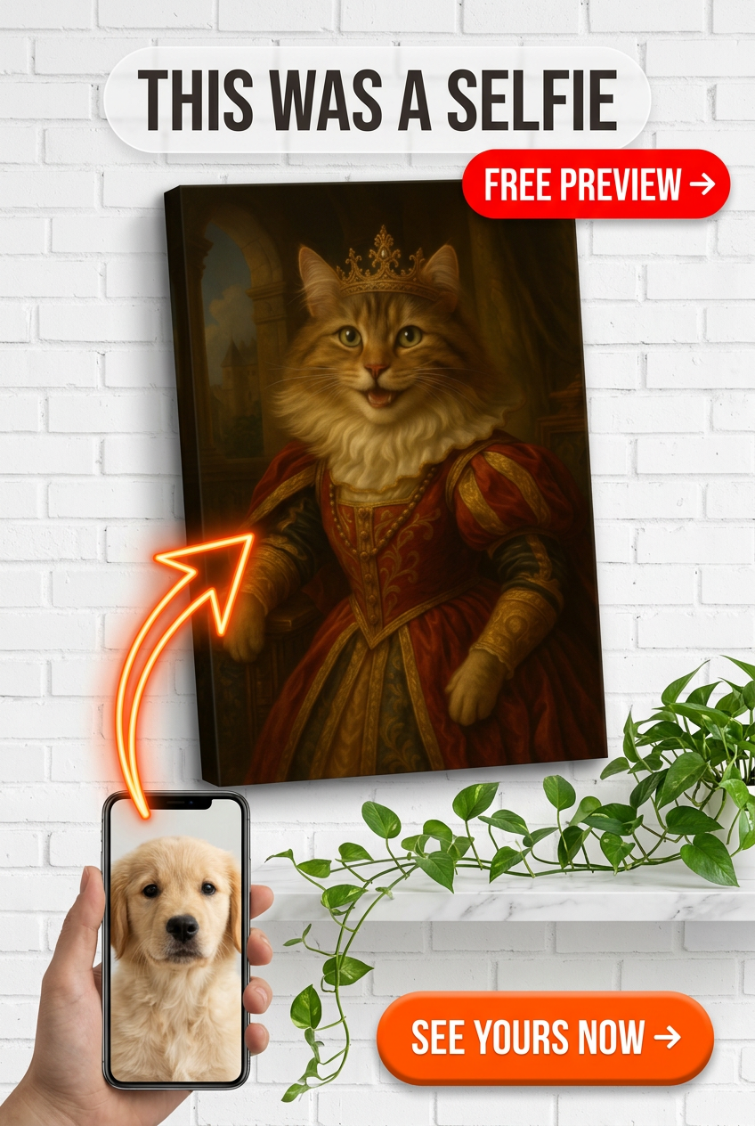 Royal Custom Pet Portrait - Personalized Canvas | Premium Canvas Portraits