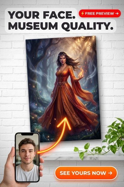 Portrait Fantaisie de la Sorcière des Braises
