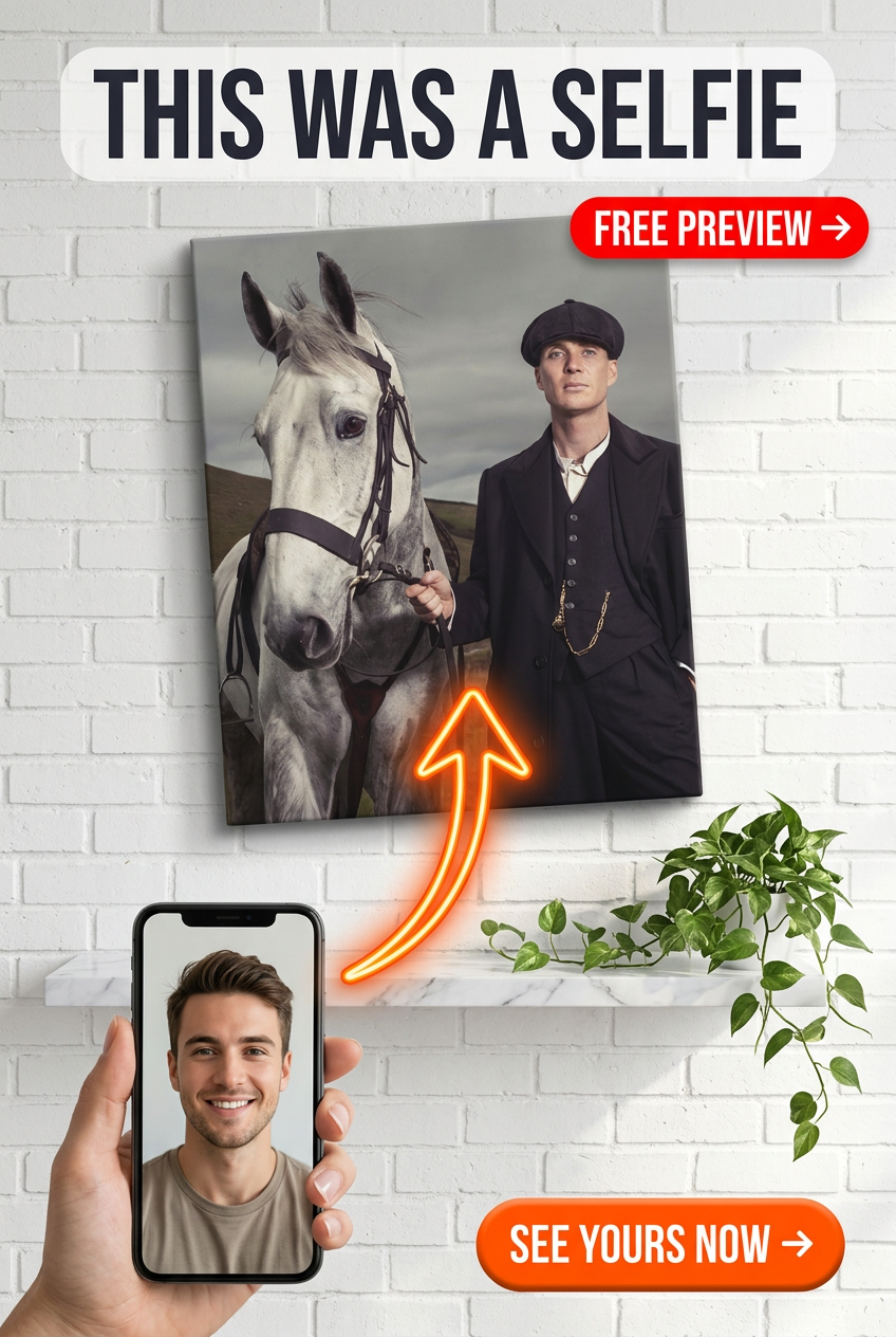 Western-Style Custom Portrait from Photo | Personalized Canvas Gift for Him