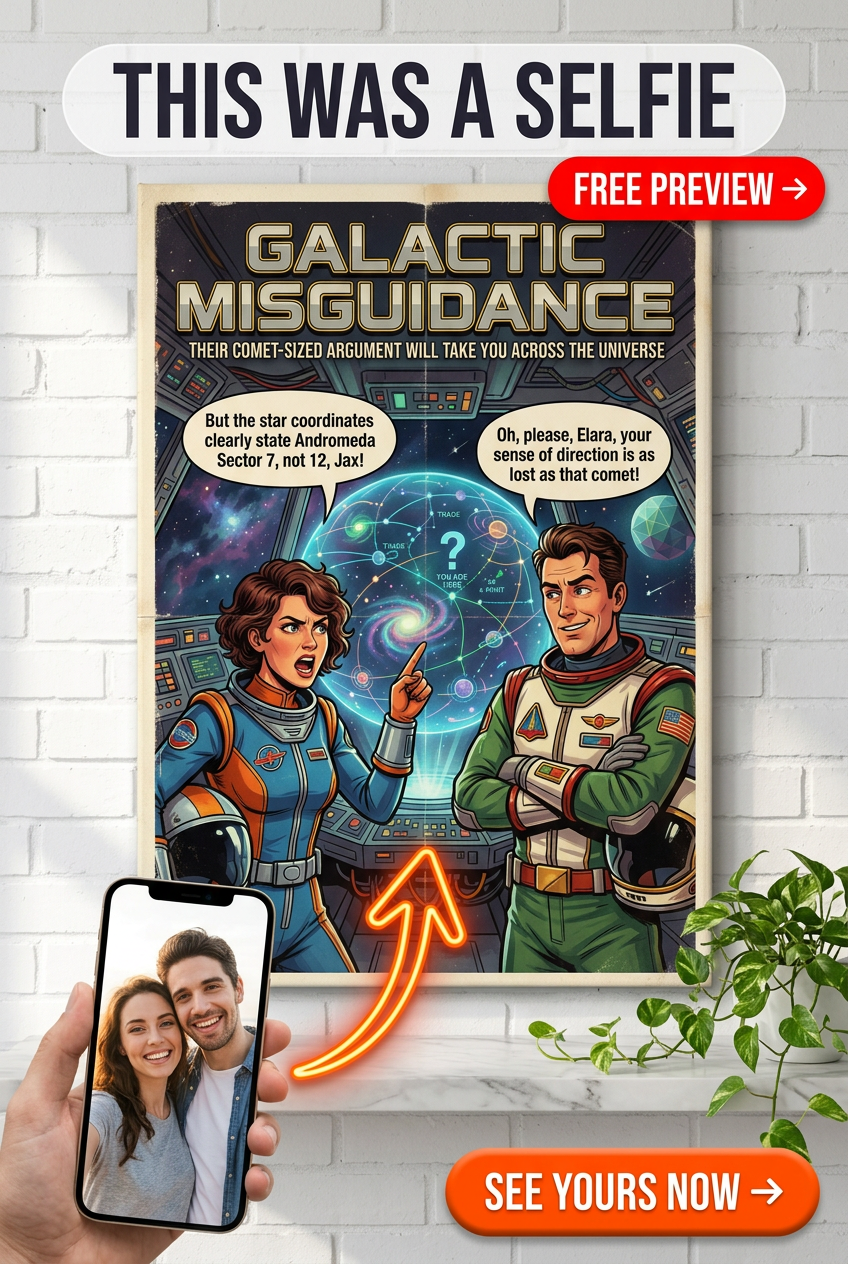 Space Map Mayhem Custom Portrait | Personalized Portrait Gift